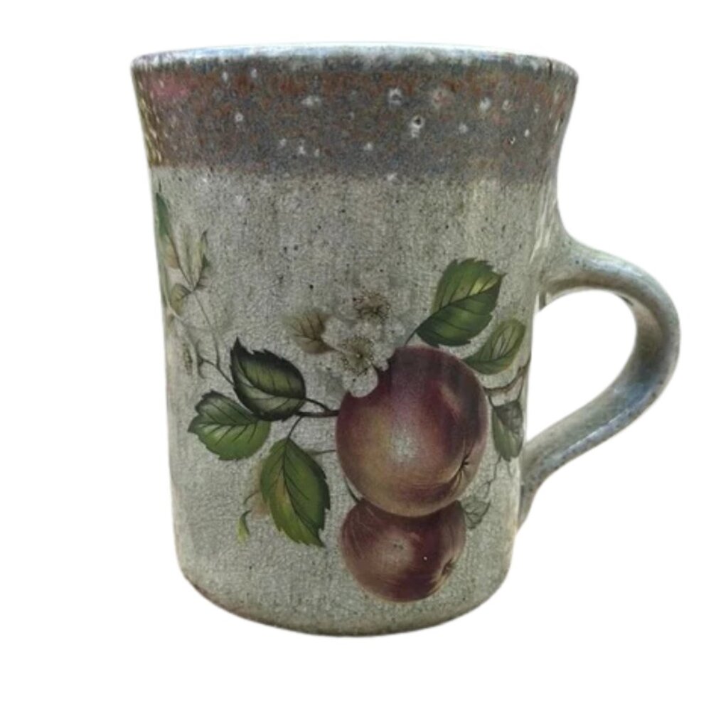Monroe Salt Works Apple Blossom Mug Maine Pottery Stoneware Discontinued - Picture 2 of 6